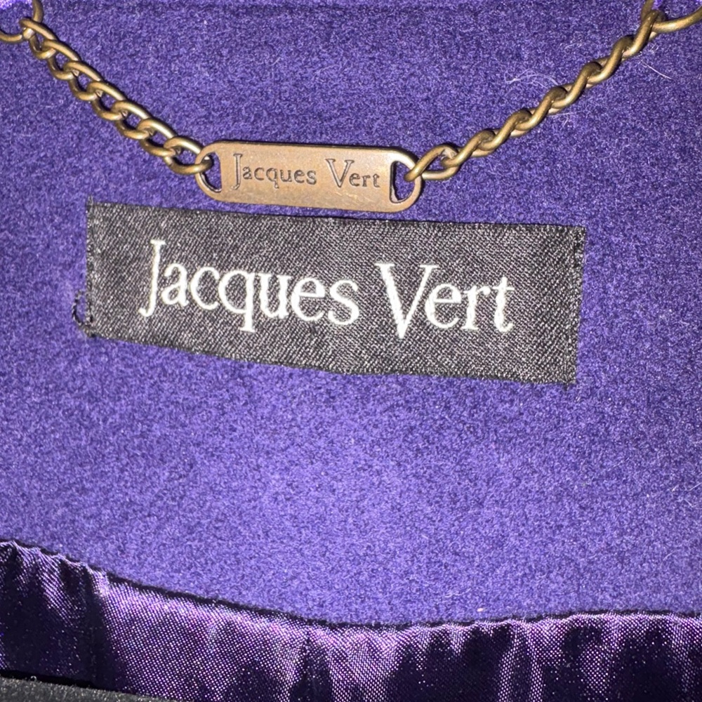 Vintage Jacques Vert Women's Purple Trench Coat - Picture 3 of 9